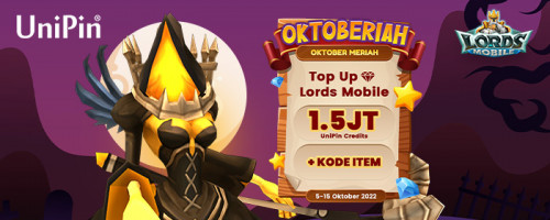 OKTOBERIAH! Oktober Meriah saat Top Up 💎 Lords Mobile & Klaim Bonus 1.5JT hingga Kode Item!